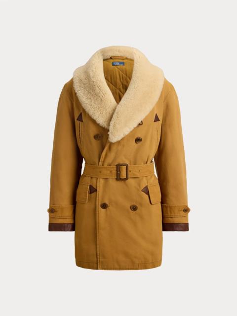 Polo Ralph Lauren Shearling-Trim Canvas Ranch Coat