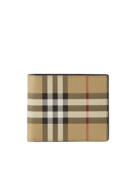 Burberry checkered bi-fold wallet