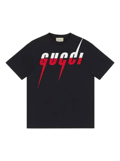 GUCCI Gucci Blade Printing Short Sleeve Black 565806-XJAZY-1141