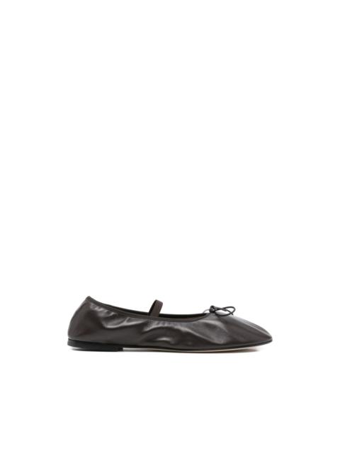 DEAR FRANCES Balla bow leather ballet flats