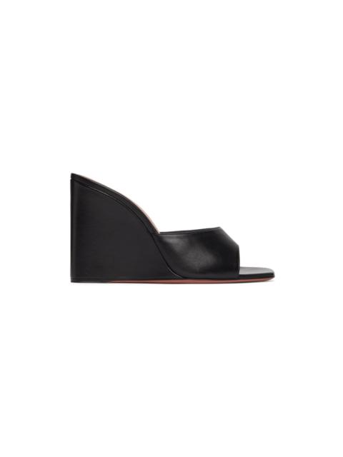 Amina Muaddi Black Lupita Wedge Heeled Sandals