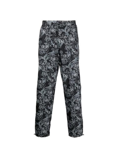 VERSACE JEANS COUTURE logo baroque print trousers