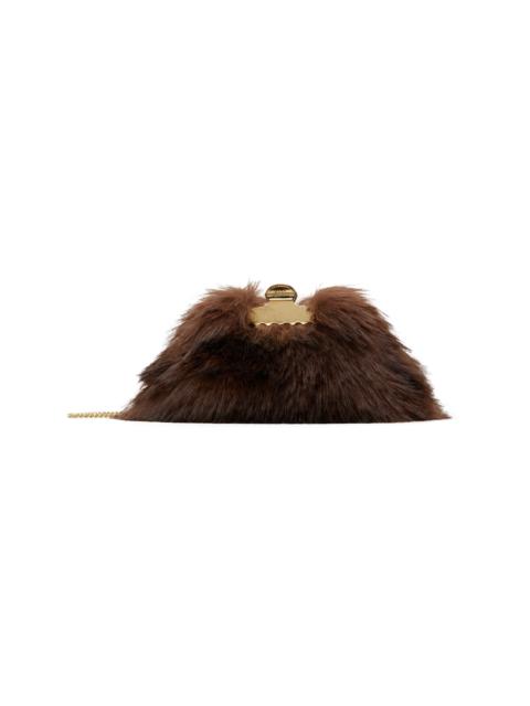 Marc Jacobs Brown 'The Faux Fur Glam Small' Clutch