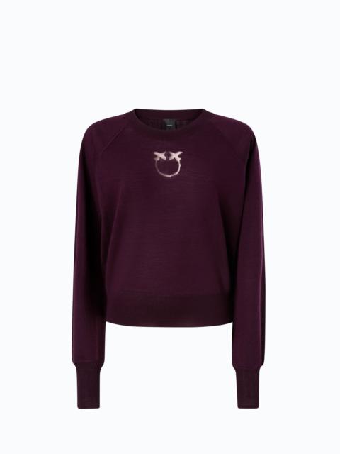 PINKO SWEATER WITH LOVE BIRDS LOGO