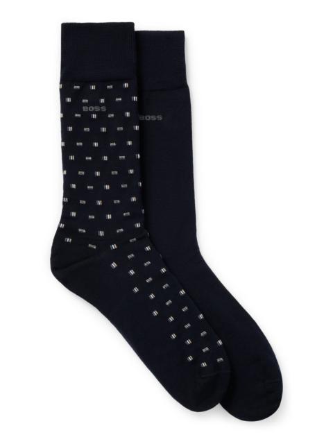BOSS TWO-PACK OF REGULAR-LENGTH SOCKS IN COTTON