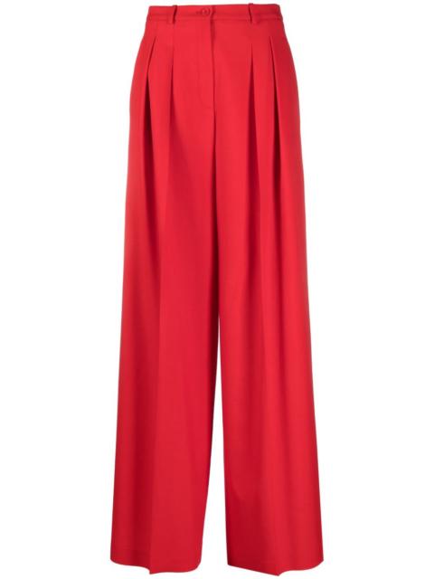 MICHAEL KORS COLLECTION box-pleat wool palazzo trousers