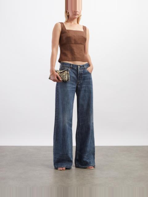 Reformation Clarence Linen Top