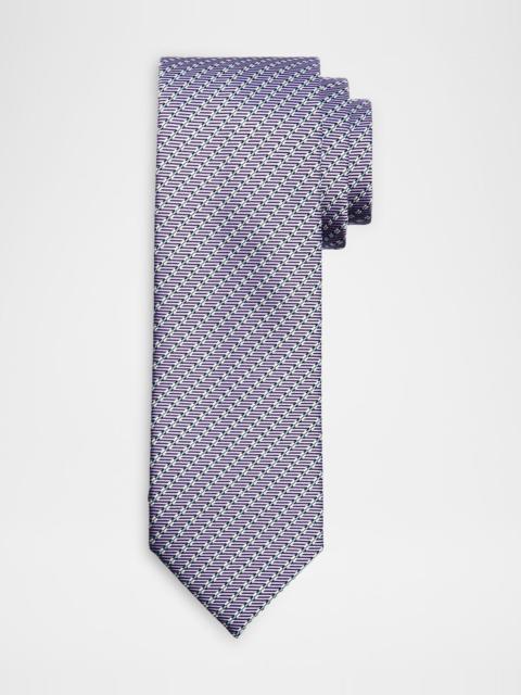 Brioni Men & apos;s Micro-Print Silk Jacquard Tie