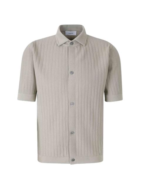 LARDINI buttoned ribbed shirt