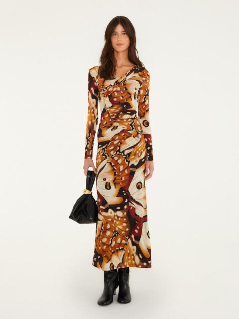 FARM RIO Borbofly Long Sleeve Maxi Dress