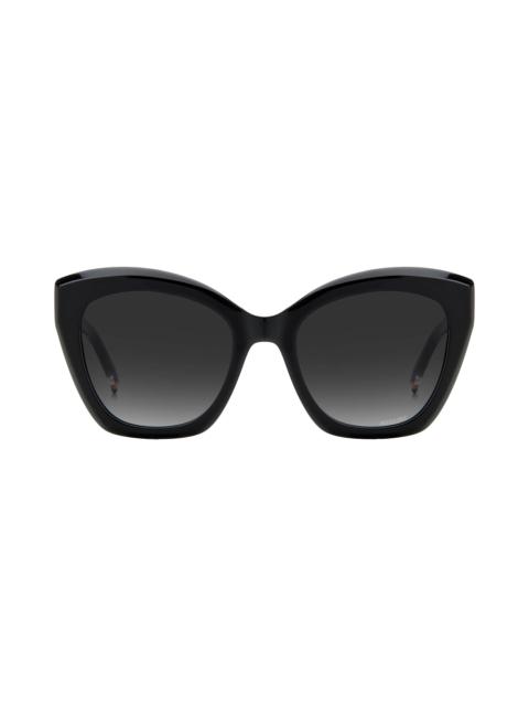Missoni 54mm Cat Eye Sunglasses in Black/Grey Shaded