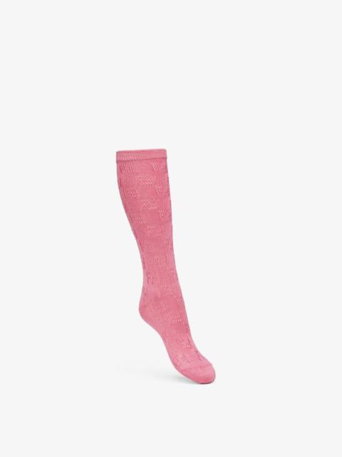FENDI Pink cotton socks