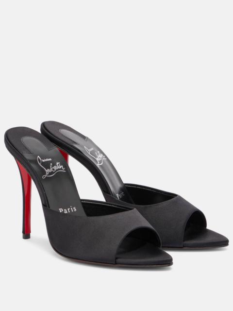 Christian Louboutin Miss Z 100 crêpe satin mules