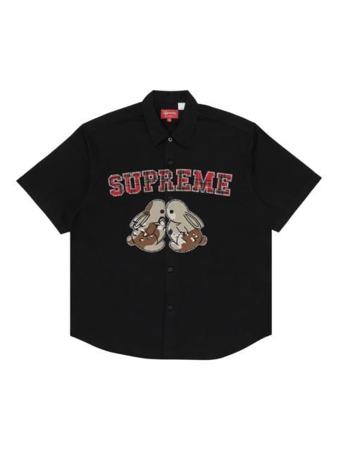 Supreme Supreme Bunnies Short-Sleeve Work Shirt 'Black'