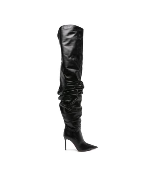 Amina Muaddi Jahleel 95mm thigh-high boots