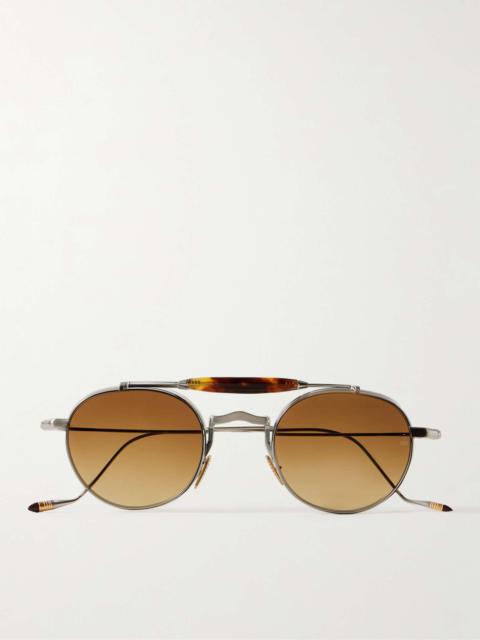 JACQUES MARIE MAGE Dasan Round-Frame Beta Titanium and Tortoiseshell Acetate Sunglasses