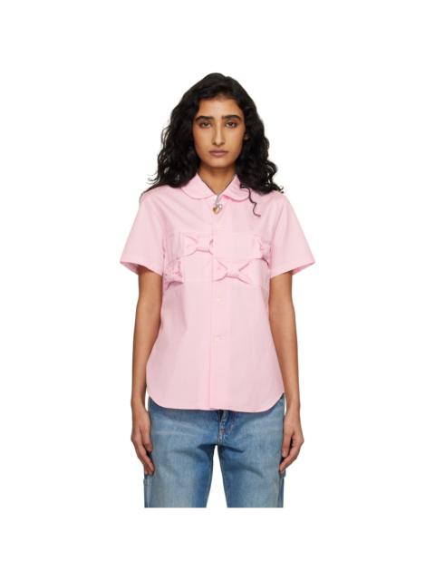 Comme des Garçons GIRL Pink Cotton Broad Shirt