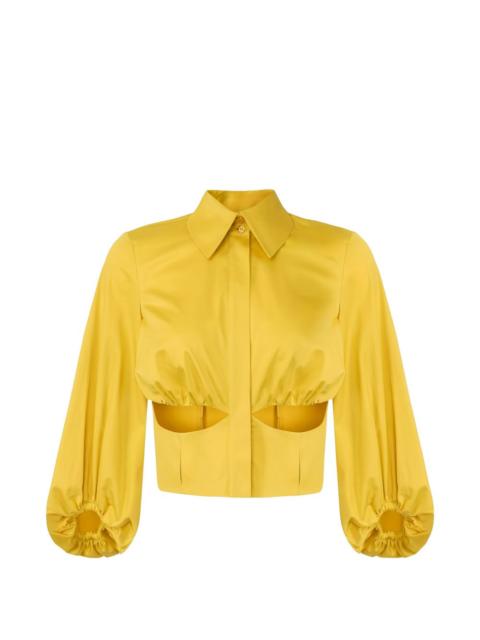 ELISABETTA FRANCHI balloon-sleeves cut-outs shirt