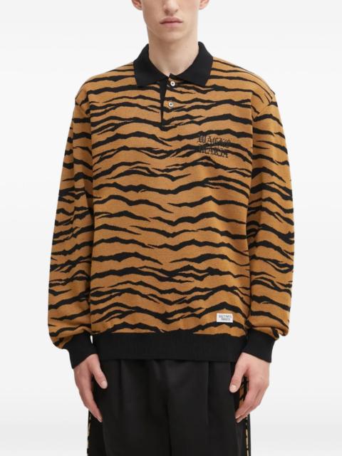 WACKO MARIA animal-print polo shirt