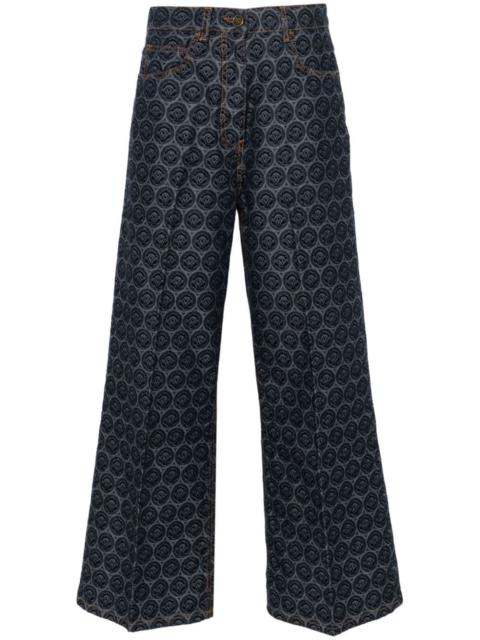 Etro logo-patch cotton jeans