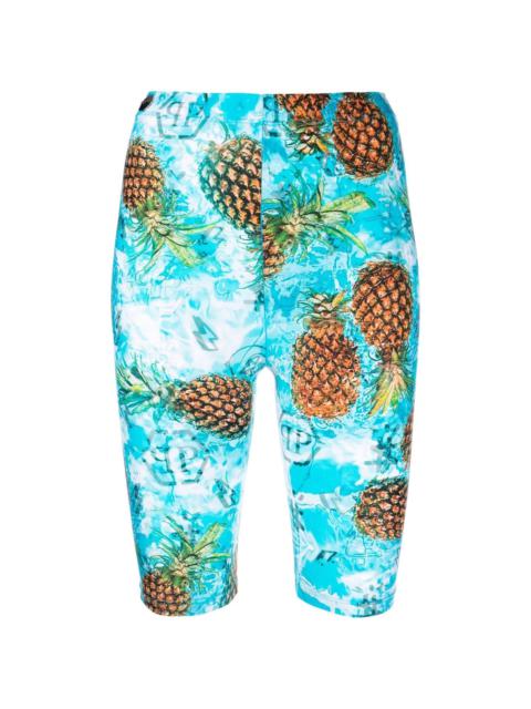 pineapple-print shorts