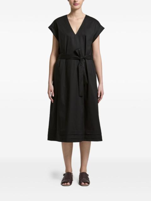 PESERICO tied-waist V-neck midi dress