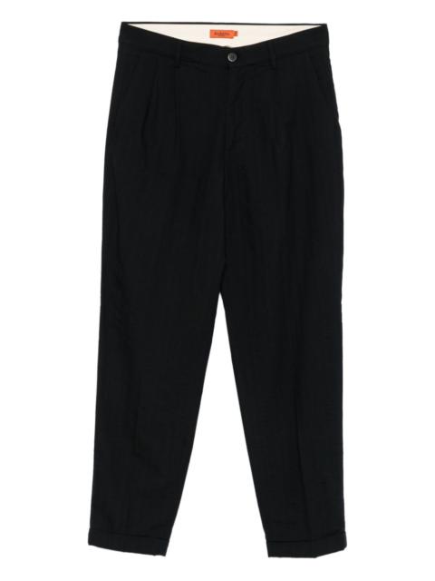 BARENA pleated cuffed-hem trousers