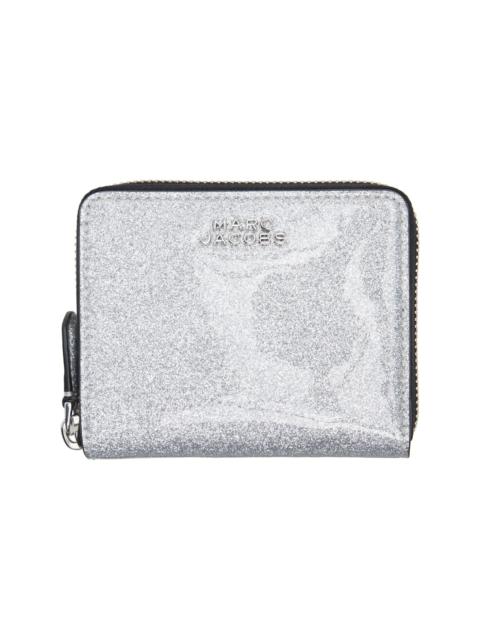 Marc Jacobs Silver 'The Coated Glitter Everyday Slim Compact' Wallet