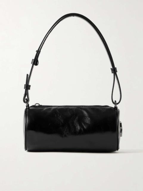 Torpedo small glossed-leather shoulder bag