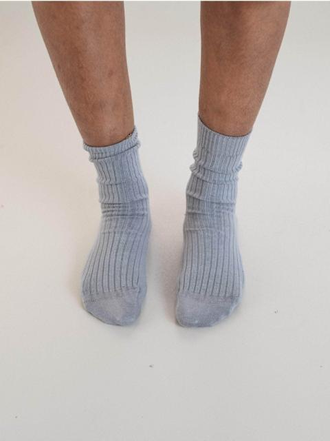 BASERANGE Rib Overankle Socks - Organic Cotton Rib