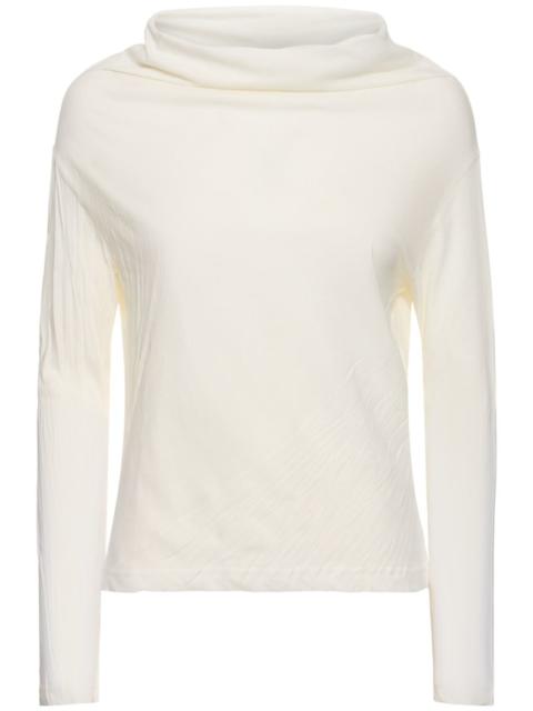 Yohji Yamamoto Twist jersey off neck long sleeve top