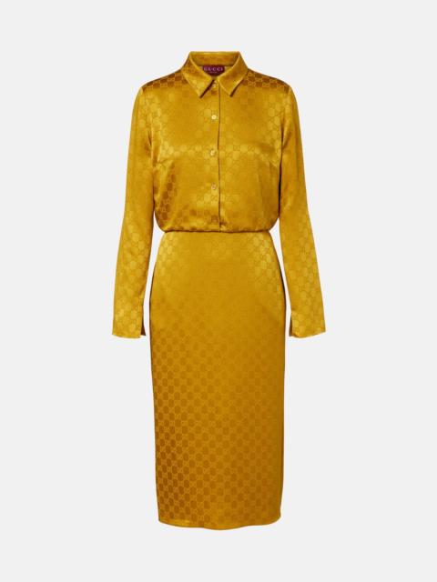 GUCCI GG jacquard shirt dress