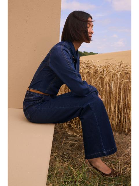 KAREN MILLEN Denim Seam Front Straight Leg Jean