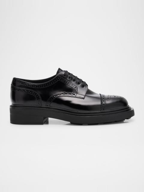 Prada Men's Tyrone Brogue Leather Derby Shoes
