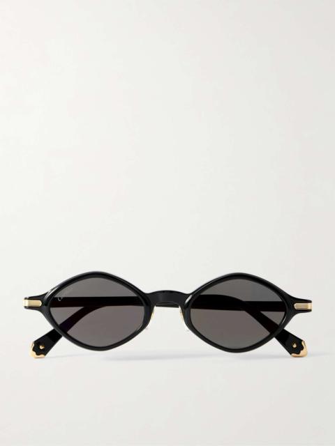 Cartier Signature round-frame acetate sunglasses Black