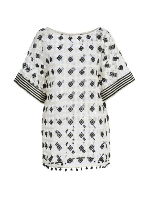 RAMY BROOK Women's Betsy Patterned Sheer Minidress - Black
