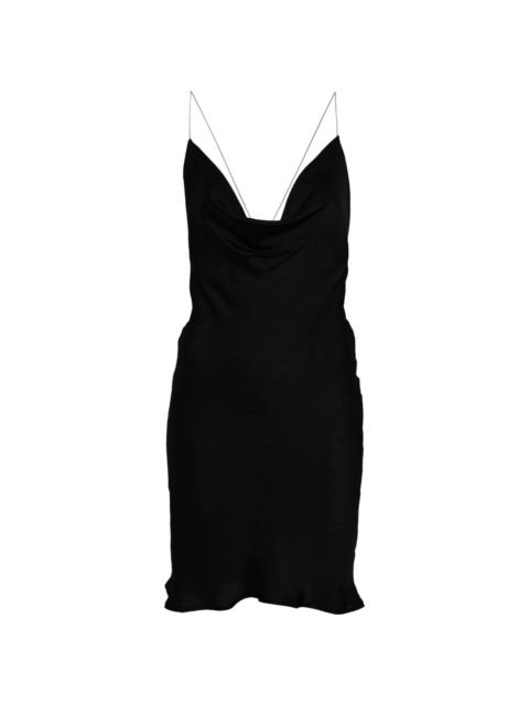 Y/Project cowl-neck satin slip dress