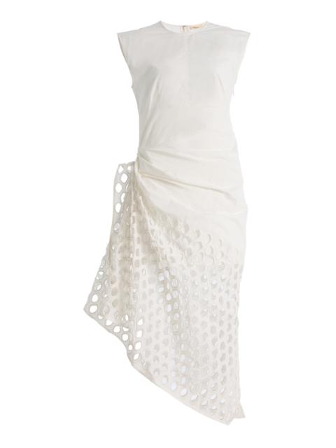 diotima Notting Broderie Anglaise Cotton Midi Dress white