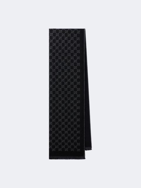 GUCCI GG jacquard wool-blend scarf