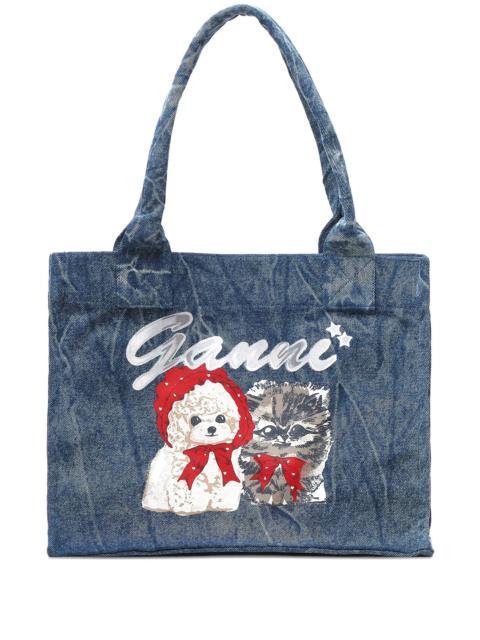 GANNI Large Easy Shopper Pocket Denim