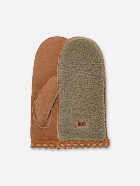 UGG ® Women's ®fluff Scalloped Mitten Leather/Fleece in Moss Green