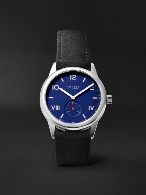 NOMOS Glashütte Club Campus 38.5 Hand-Wound Stainless Steel and Alcantara® Watch, Ref. No. 722.GB