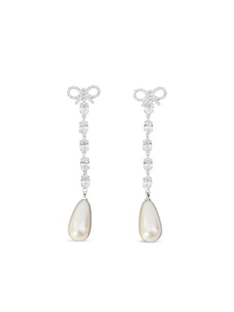 self-portrait Self-portrait Bow Droplet Earrings