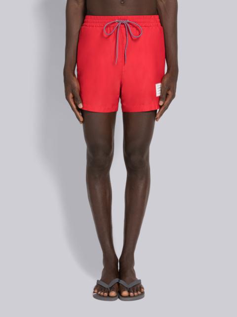 Thom Browne Red Solid Swim Tech Striped Side Drawcord Waist Swim Short