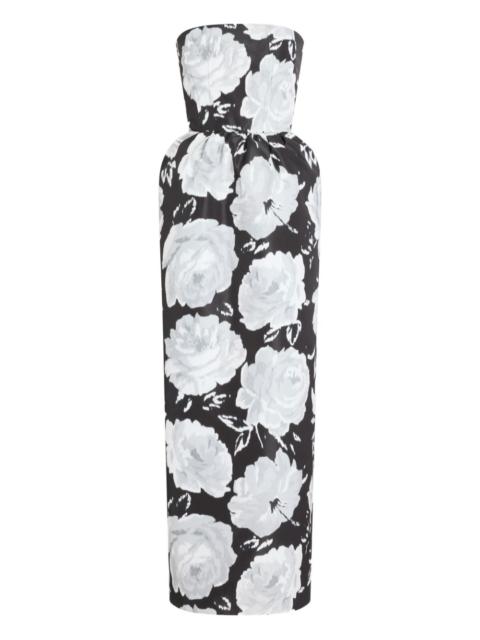 PATOU bustier floral maxi dress