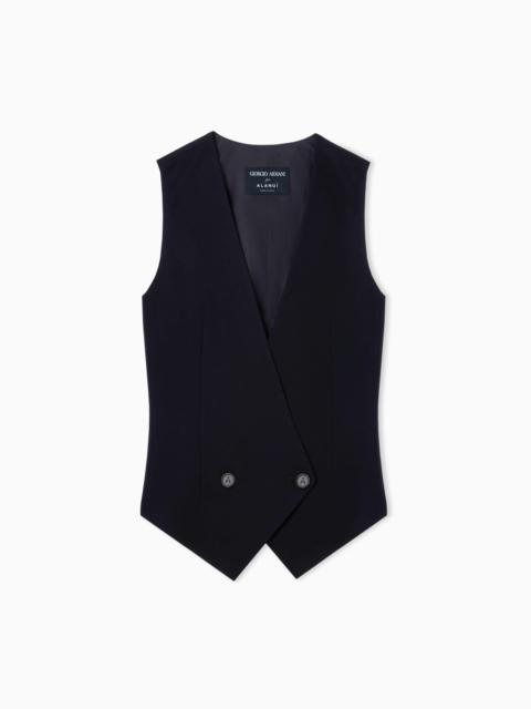 GIORGIO ARMANI GIORGIO ARMANI FOR ALANUI LIGHTWEIGHT PURE VIRGIN WOOL CLOTH WAISTCOAT