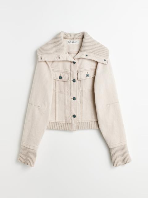 Knitted Lasso Jacket Ghost Attic Wash Denim