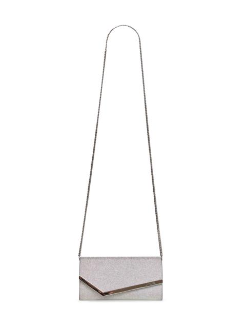 JIMMY CHOO Silver Emmie chain clutch bag