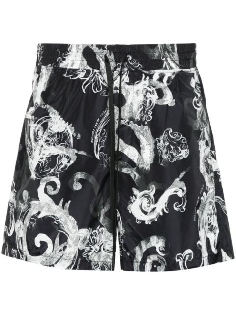 VERSACE JEANS COUTURE Watercolour Couture-print track shorts