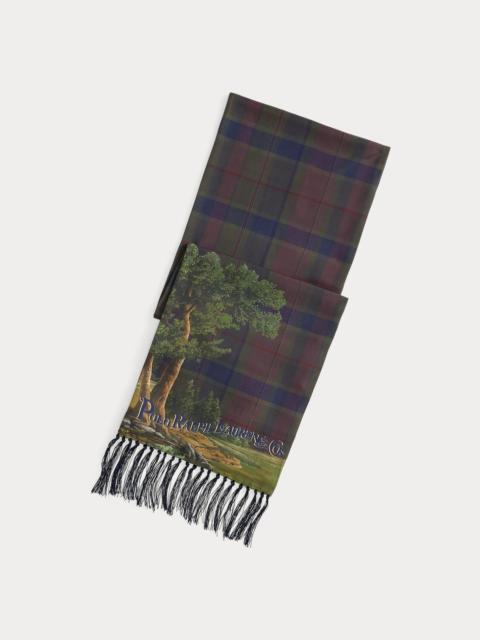 Polo Ralph Lauren Tasseled Equestrian-Plaid Silk Scarf